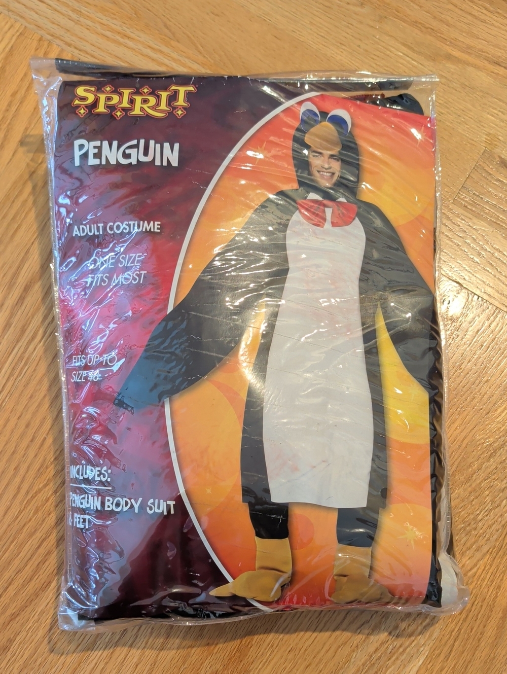 Spirit Penguin Costume - Black, White & Yellow Adult Costume